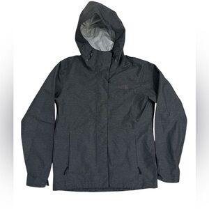 The North Face Women's DryVent Hooded Rain Jacket Nylon Sz Small Heathered Gray